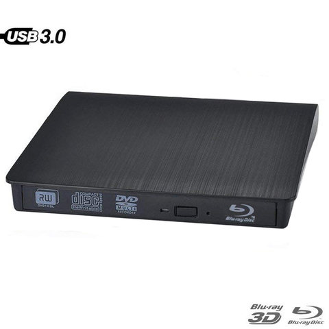 For Mac 10 OS Window 10/7/8/XP/Linux External Blu-Ray Drive USB 3.0 Bluray Burner BD-RE CD/DVD RW Writer Play 3D Blu-ray Disc ► Photo 1/6