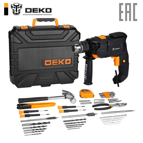 Drill impact network Deko dkid600w + tool set 40 pieces 063-4158 ► Photo 1/6