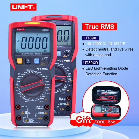 UNI-T UT89X/UT89XD with EVA BOX true RMS Digital multimeter 20A high current digital multimeter NCV/capacitor/temperature/LED ► Photo 1/6