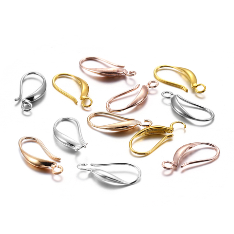 12pcs 17x8mm Copper Rose Gold French Earring Hooks Ear Clasps Settings Ear Wires For DIY Jewelry Making Findings Accessories ► Photo 1/6