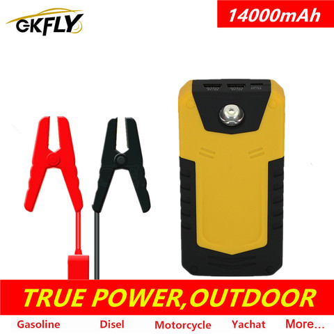 GKFLY 12000mAh Car Jump Starter 12V Portable Starting Device Power Bank Car Battery Charger Petrol Diesel Booster CE ► Photo 1/6