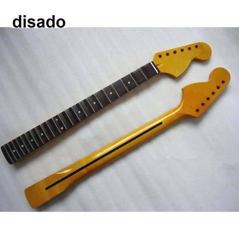 disado 21 22 Frets maple Electric Guitar Neck rosewood scallop fretboard inlay dots glossy paint guitar parts accessories ► Photo 1/5