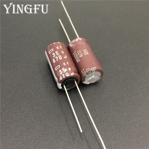 10pcs 470uF 35V NIPPON NCC KY Series 10x20mm Low impedance Long Life 35V470uF Aluminum Electrolytic Capacitor ► Photo 1/2