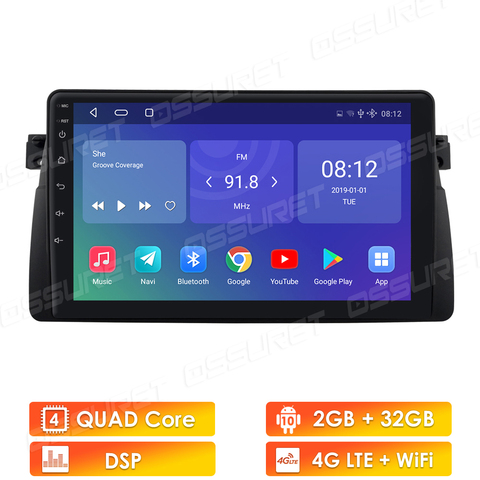 9 INCH Android 10 2G 32G Car Radio for BMW E46 1999-2006 Car GPS M3 3series Navi Radio Multimedia RDS DVR 4G LTE Quad Core ► Photo 1/6