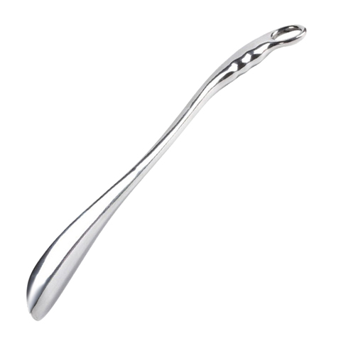 Long Metal Shoe Horn Alloy Solid For Shoes Boots All Size Feet With Loop Handle  52x4.5cm ► Photo 1/6