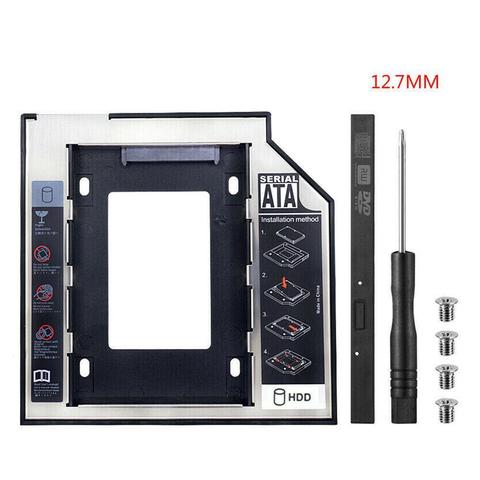 Laptop Hard Drive Stand 12.7MM 2nd SATA Hard Disk Drive HDD SSD Caddy Adapter IdeaPad G585 For Lenovo G570 G580 Tray G770 J7O0 ► Photo 1/6