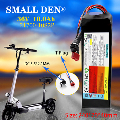 36V10A Lithium Battery Pack 21700-10S2P Universal for scooter Charge and discharge at the same port, built-in 20A BMS ► Photo 1/4