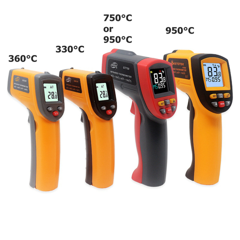 Digital Infrared Thermometer Red Laser Temperature Meter Detector Non-Contact IR Pyrometer LCD Temperature Meter Gun Point ► Photo 1/6
