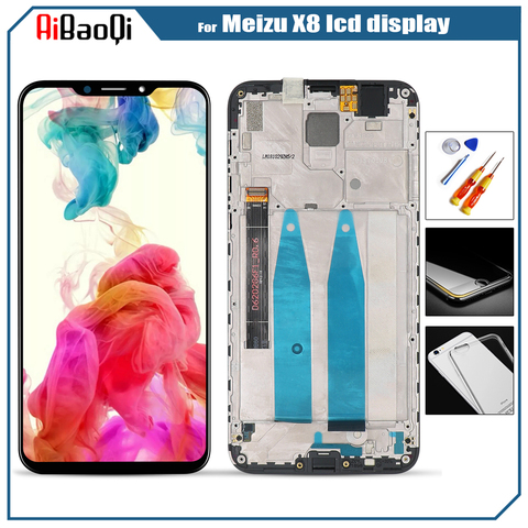 Original LCD Meizu X8 LCD Display Replacement + Touch Screen Digitizer Meizu X8  Phone LCD Case +Tool X8 LCD  screen ► Photo 1/4