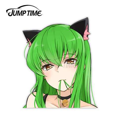 Jump Time Code Geass C.C. 12 Sexy Big Head Anime Girl Vinyl Decal Waifu Peeker Car Stickers ► Photo 1/3