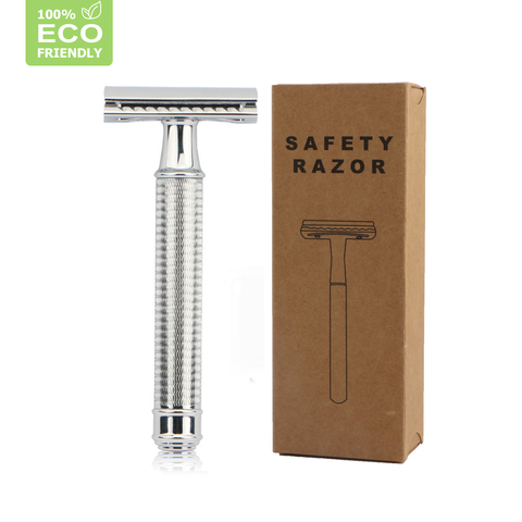 HAWARD Safety Razor Men's Double Edge Classic Shaving Razor Zinc Alloy Head Manual Shaver For Women Hair Removal 20 Blades ► Photo 1/6