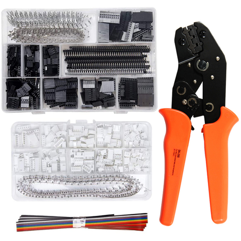 SN-28B crimping tool crimper plier 1550pcs Dupont connector kit and 460pcs JST-XH terminals set 2.54mm pitch female pin header ► Photo 1/6