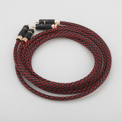 High Quality Pair HI-End Pure copper RCA To RCA Audio Cable 2RCA Interconnect cable OFC cable ► Photo 1/6