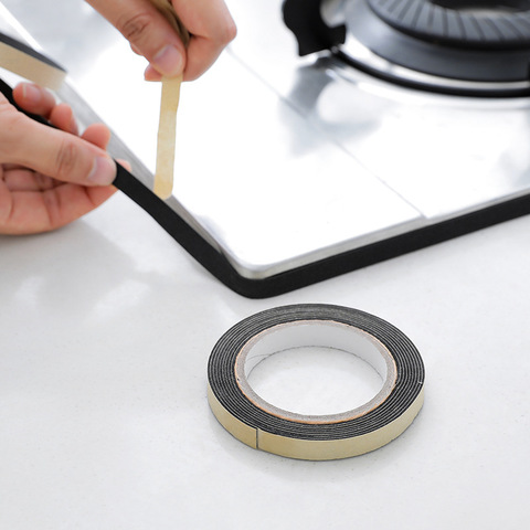 3 Rolls (6 Meters) Cooktop Gap Adhesive Tape Door Window Seal Waterproof Black for Gap Sealing Adhesive Tape Kitchen Accessories ► Photo 1/6