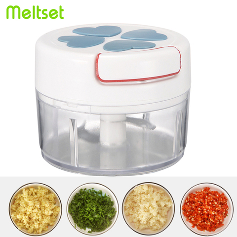 1pc Multi-colored Plastic Manual Chopper For Vegetables/garlic With Meat  Grinding Function