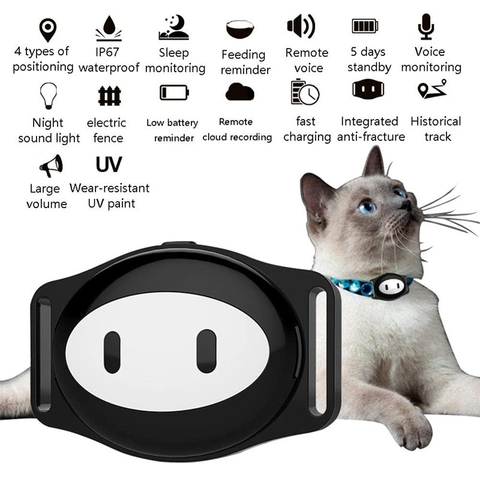 Waterproof Mini Pet Gsm Gps Pet Smart Tracker Locator Collar For Dog Cat Long Standby Free App Platform Tracking Device ► Photo 1/6