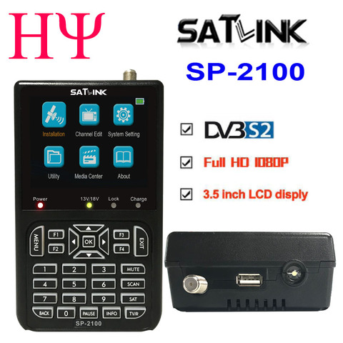 SATLINK SP-2100 HD Sat Finder DVB S/S2 Satfinder Digital Satellite Finder Meter SATLINK WS-6933 WS-6906 v8 finder sp2100 hd ► Photo 1/6