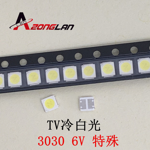 50pcs 3030 backlight high power LED dual chip 6V JUFEI AOT cool white PT30A66 TV dedicated Cool white PT30A66 TV ► Photo 1/2