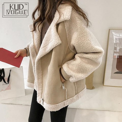 Suede Lamb Shearling Jacket Women  Sheepskin Leather Jackets Outwear -  Winter Women - Aliexpress