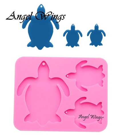 Shiny Elephant/Dog/giraffe/dinosaur/owl/shark/chicken family mother/baby silicone mould for keychain DY0078 ► Photo 1/6