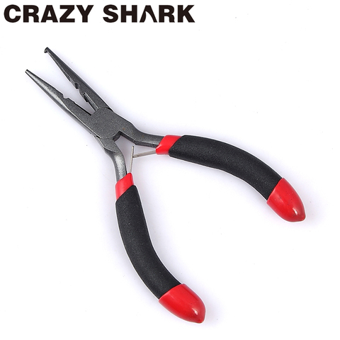 Crazy Shark 5''Mini Fishing pliers High Carbon Steel Split Ring Cutter Line/Wire Scissors Hook Remover Fishing Tools Tackles ► Photo 1/6