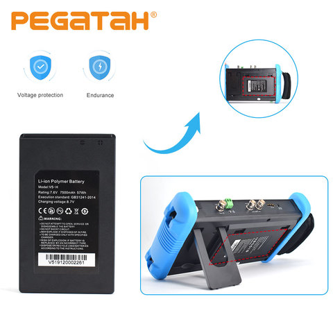 CCTV Tester camera tester 7.6V 7500mAh 57Wh battery Li-ion Polymer battery 9698 IP Analog camera CCTV HD camera monitor battery ► Photo 1/6