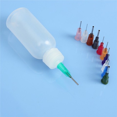 New Durable 50ml Empty E-liquid Plastic Rosin Flux Alcohol Bottle for Dispenser Rosin Solder Flux Paste +11Pcs Needles Tool Part ► Photo 1/6