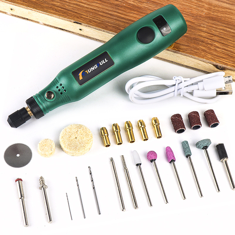 TUNGFULL Cordless Rotary Tool USB Woodworking Engraving Pen DIY For Jewelry Metal Glass Wireless Drill Mini Electric Drill ► Photo 1/6