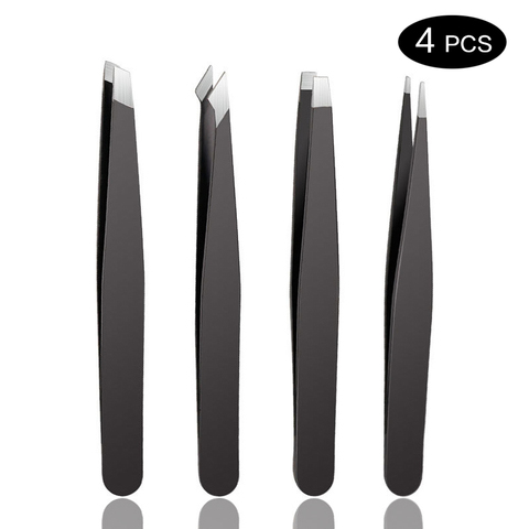 Stainless Steel Eyebrow Tweezer Hair Pluckers Clip Eyebrow Trimmer Eyelash Extension Clip Makeup Beauty  Repair  For Eyebrow Too ► Photo 1/6