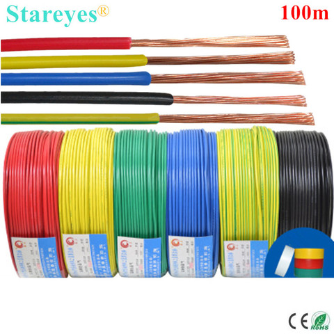 Free shipping 100 meters BVR Oxygen free copper Multicore core wire PVC Flame Retardant wire Electric cable AWG 1 2 4 5 7 10 13 ► Photo 1/5