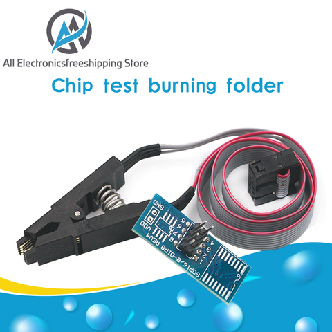 SOIC8 SOP8 Flash Chip IC Test Clips Socket Adpter BIOS/24/25/93 Programmer for arduino ► Photo 1/6