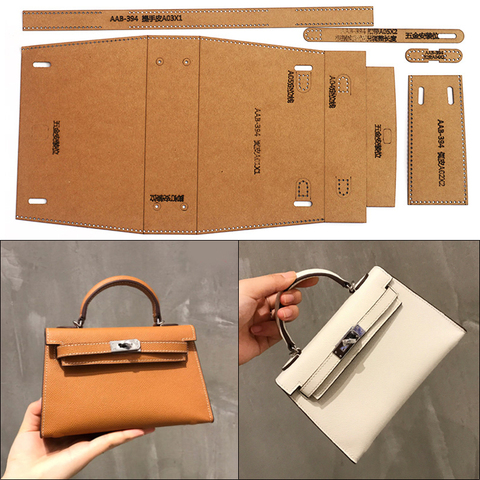 Leather Handmade DIY Ladies Shoulder Bag Messenger Bag Handbag Wallet Sewing Pattern Hard Kraft Paper Stencil Template19*12*5cm ► Photo 1/6
