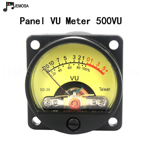 2pcs VU Level meter  SD-39 500VU Meter Panel Mechanical Pointer Type Audio Level Meter 6-12V Warm Back Light for Amplifier radio ► Photo 1/6