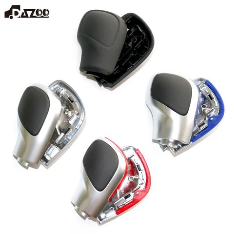 DAZOO Chrome Matt With Leather DSG Shift Knob Gear Side Cover DSG Emblem For V W Golf 6 7 R Passat B7 B8 CC R20 J etta MK6 GLI ► Photo 1/6