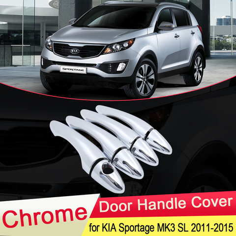 for KIA Sportage MK3 SL 2011 2012 2013 2014 2015 Chrome Door Handle Cover Exterior Trim Catch Car Cap Stickers Accessories ABS ► Photo 1/6