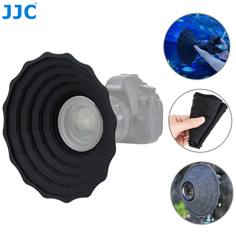 JJC Anti-Glass Silicone Lens Hood Cover for Canon Nikon Sony Fuji Panasonic DSLR SLR Camera Anti-Reflective Lens Protector ► Photo 1/6