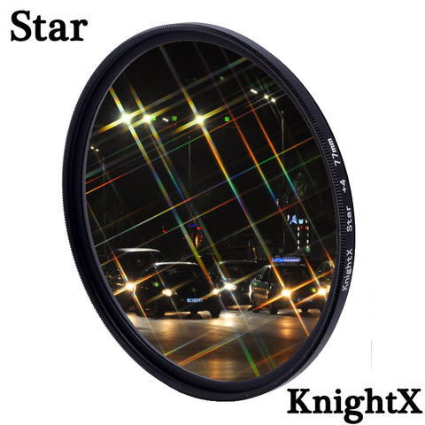 KnightX Star Line 4 6 8 Star Camera Lens Filter For canon sony nikon 1200d 200d 24-105 d80 700d d5100 dslr 60d 52mm 58mm 67mm ► Photo 1/4