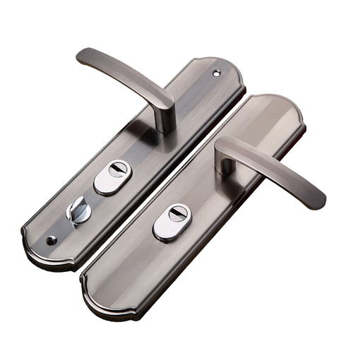 Aluminium Alloy Door Handle Universal Security Door Handle Pair Lock Thickened Panel Handle Door Lock  Household Hardware ► Photo 1/5