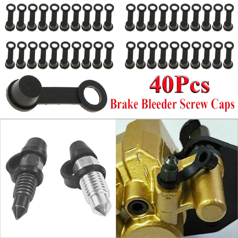 40pcs Brake Caliper Bleeder Screw Cap Pump Dust Cover Cap Rubber Dust Cover Dustproof for Motorcycle Car Grease Zerk Fitting ► Photo 1/1