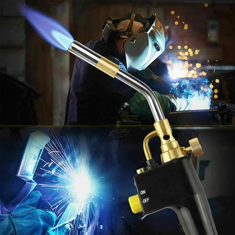 MAPP Propane Gas Welding Torches Plumbing Blow Torch Soldering Tool Metal Flame Gun Brazing Welding Quick Fire Solder Burner ► Photo 1/6