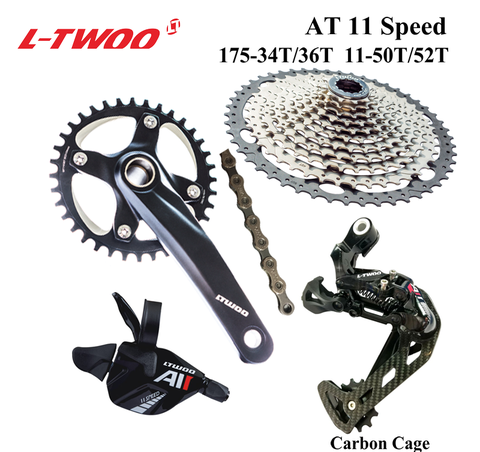 LTWOO Groupset LTWOO AT1x11 Shifter lever Rear Derailleur CARBON T1000 Ceramic 11SP, Cassette 11-46T,50T,52T, Crankset 170-34T, ► Photo 1/6