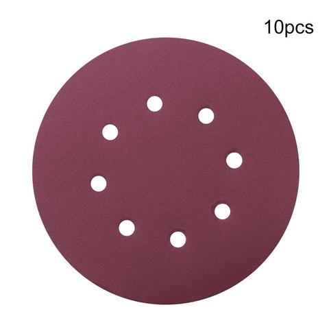 Utoolmart 10pcs 180mm 7Inch Round Sandpapers 8-Holes 40-2000 Grit Hook and Loop Sanding Disc Abrasive tools Durable For Polish ► Photo 1/6