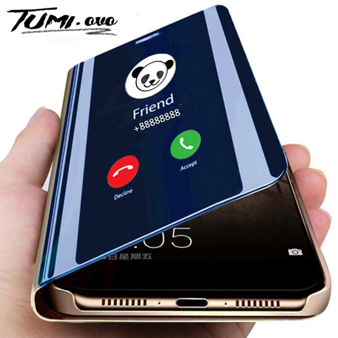 Mirror Flip Phone Case for Samsung Galaxy Note 10 Pro 9 8 S10 5G S9 S8 Plus S10E S7 Edge A80 A70 A50 A30 A10 A7 J4 J6 2022 Cover ► Photo 1/6