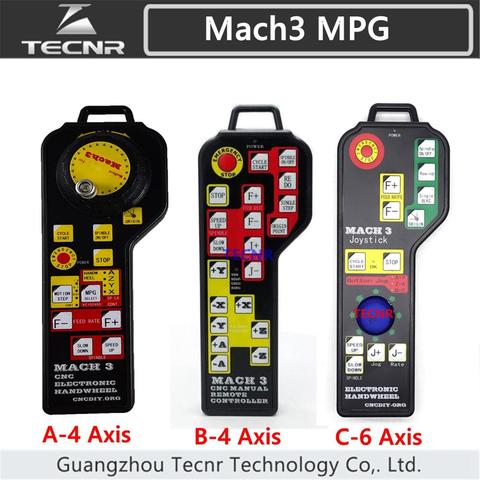 CNC Mach3 4 6 Axis Manual remote Control handwheel USB Pendant DSP JOG encoder for CNC router TECNR ► Photo 1/5