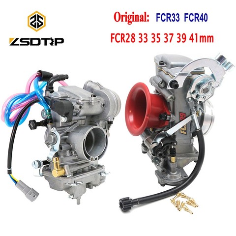 ZSDTRP FCR28 31 33 35 37 39 40 41mm Keihin FCR Carburetor FCR39 for CRF450/650 FS450 Husqvarna450 KTM Racing Motor Add Power 30% ► Photo 1/6