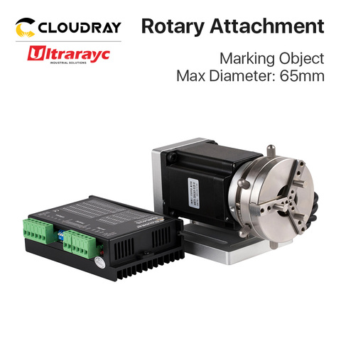 Ultrarayc Rotary Device Diameter 69mm Rotary Expansion Axis + Driver for Fiber Laser Marking Machine & Co2 Engraving Machine ► Photo 1/6
