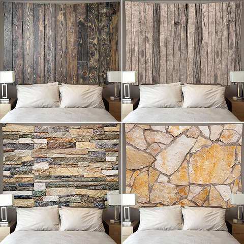 ins wood texture tapestry log style stone background cloth hanging cloth home decoration fabric ► Photo 1/6