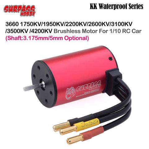 KK Waterproof Series 3660 1750KV 1950KV 2200KV 2600KV 3100KV 3500KV 4200KV Brushless Motor for 1/10 RC Crawler Truck Car ► Photo 1/6