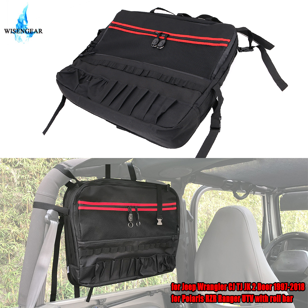 For Jeep Wrangler JK TJ CJ 2 Door Storage Tool Bag Saddlebag Side Roll Bar  Multi Pockets Cargo Bag 1997-2022 For Polaris RZR UTV - Price history &  Review | AliExpress Seller -