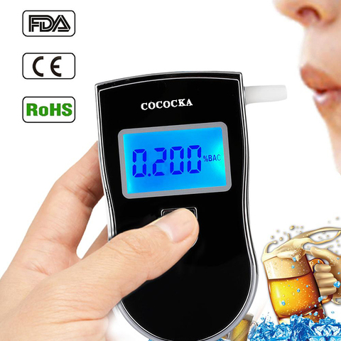 2022 NEW Hot selling AT-818 Professional Police Digital Breath Alcohol Tester Breathalyzer AT818 Free shipping ► Photo 1/6